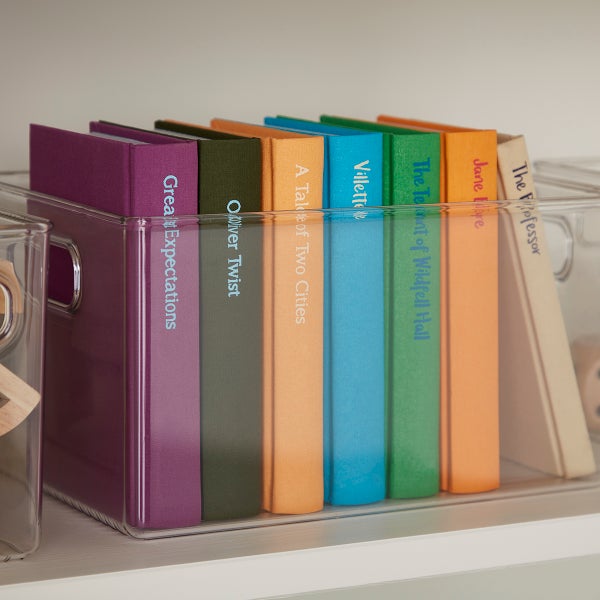 iDesign Linus Clear Storage Bins The Container Store